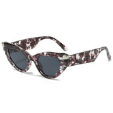 (6 PACK) Wholesale Sunglasses New Arrival Cat Eye Unique Fashion Street Women 2024 - BulkSunglassesWholesale.com - Purple Frame Black Lens